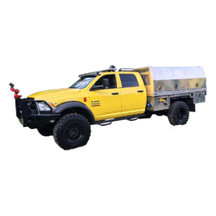 Custom brush truck for wildland firefighting